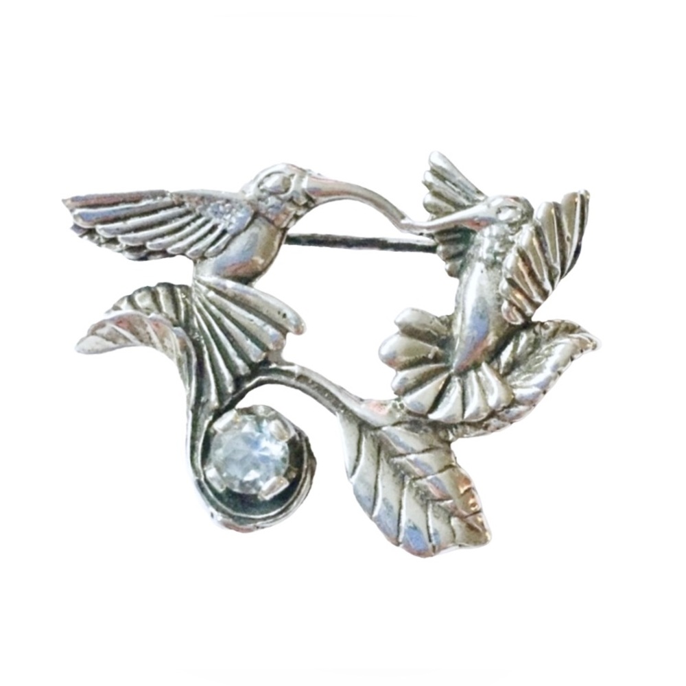 KABANA Sterling silver hummingbird brooch 925